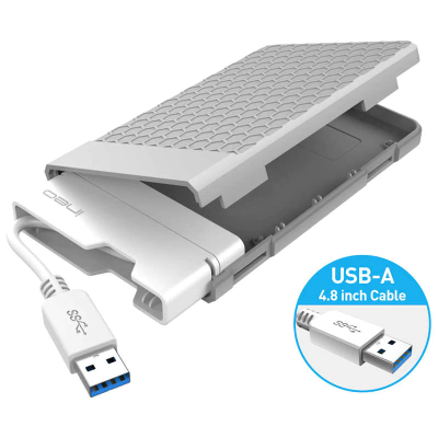 INEO USB 3.0 Tool-Free 2.5″ SATA HDD/SSD Adapter Cable &amp; Enclosure