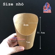 Ly giấy đựng bánh trứng gà non - khoai tây chiên - hogdog - mousse