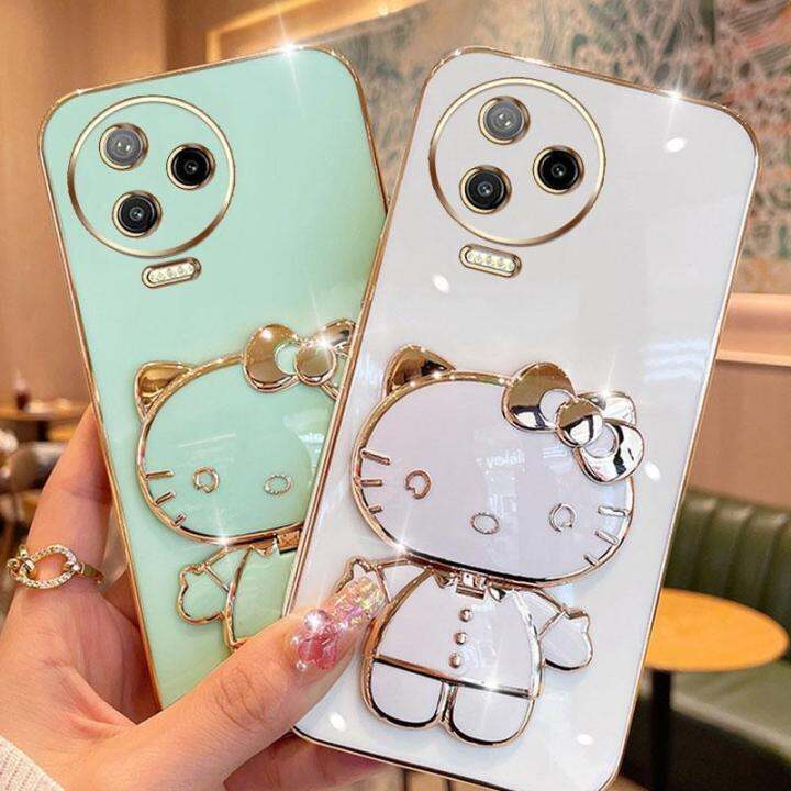 folding-makeup-mirror-phone-case-for-infinix-note-12-pro-4g-5g-x676b-x671b-infinix-note-12-2023-case-fashion-cartoon-cute-cat-multifunctional-bracket-plating-tpu-soft-cover-casing