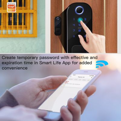 Moes Tuya WiFi Smart Lock Door Fingerprint Lock Smart Home Waterproof Lock Digital Door Lock Pas For Home Ho Security