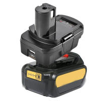 : "{ Hot DM18RL อะแดปเตอร์แปลงแบตเตอรี่ USB DM20ROB สำหรับ RYOBI แปลง DEWALT 20V Milwaukee 18V เป็น18V อะแดปเตอร์แบตเตอรี่