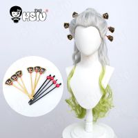 Daki Cosplay Wig Anime Demon Slayer: Kimetsu no Yaiba Cosplay Wig HSIU Silver gradient turquoise long hair