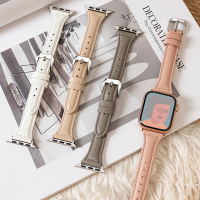 สายหนังบางสำหรับ Apple Watch Ultra 49mm Series 7 8 41/45mm correa 38/42mm สายรัดข้อมือ iWatch SE 6 5 4 3 40mm/44mm Band-iotc29 mall