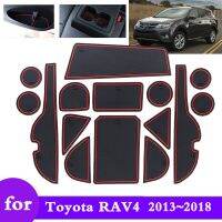 แผ่นรองแก้วกันลื่นสำหรับ Toyota XA40 RAV4 2013 ~ 2018 2015 2016กันฝุ่นอุปกรณ์สติกเกอร์รถรถไฟเหาะประตู