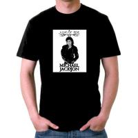 Micheal Jackson "King of Pop" T-shirt เสื้อยืดลําลองสําหรับผู้ชายแขนสั้นคลาสสิคพิมพ์ลาย