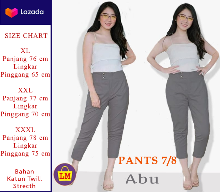 7-8ผู้หญิงกางเกงผ้าฝ้ายทอลายทแยงขนาด-xl-xxl-xxxl-ใหม่ล่าสุดราคาถูกที่สุดขายดีที่สุด-lms-0x841-0x844-0x838