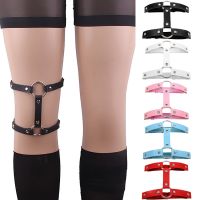 Hot sell 1PC Women Girls Sexy Elastic Garter Belt Pu Leather Punk Gothic Harness Adjustable Leg Ring Femme Garters Skirt Accessories