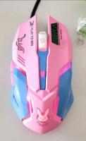 Zienstar Wired USB Pink Gaming Mouse Mice with 7Color Backlit Yellow Pink Purple Blue Black for Macbook Computer PC Laptop