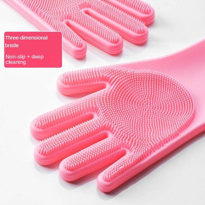 silicone-gloves-female-household-magic-dish-washing-rubber-kitchen-durable-dish-washing-household-waterproof-dish-washing-safety-gloves