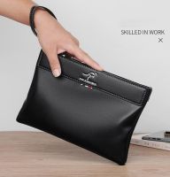 ZZOOI Men Clutch Bag Luxury Designer Brand Handbag Business Large Capacity Envelope Bag Wallet Coin Purse Male