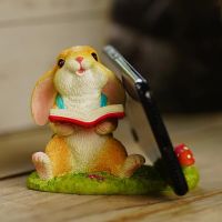 Rabbit Ornament Phone Stand Cute Cartoon Animal Widget Office Desktop Bunny Decoration