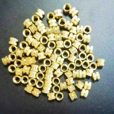 10-100pcs Brass insert nut M1 M1.2 m1.4 M1.6 M2 M2.5 M3 M4 M5 M6 M8 M10 Injection Molding  Knurled Brass Inserts Nuts Nails Screws Fasteners