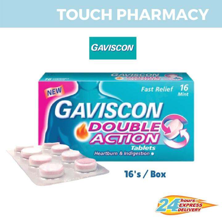 GAVISCON Double Action Tablets 250mg 16's Lazada