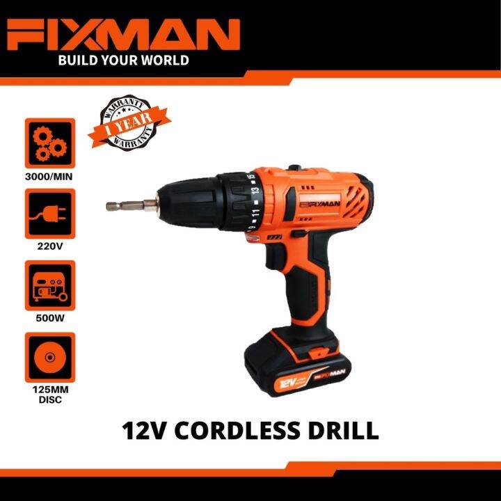 【COD】 FIXMAN 12v Cordless Drill | Lazada PH