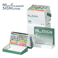 Nusign ปากกามาร์คเกอร์ ไฮไลท์ 2in1 เซ็ต 40 60 80สี ปากกามาร์คเกอร์ ปากกาไฮไลท์ ปากกาสี สำหรับวาดภาพ เพื่องานออกแบบภูมิทัศน์  Art supplies