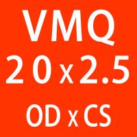 แหวนแหวนรัดท่อซิลิโคน/Vmq O 2.5มม. แหวนสีแดงหนา10ชิ้น/ล็อตซีลโอริงเครื่องซักผ้า Od14/15/16/17/18/19/20*2.5มม. ยาง (Od20Mm)