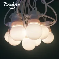 DACHAN IP65 LED G50 Festoon Globe Bulb String Light Outdoor White String For Waterproof Garland Wedding Party Patio Backyard