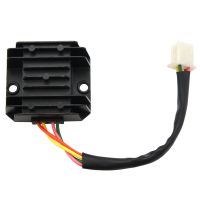 W7Motorcycle Voltage Regulator 4 Wires 4 Pins 12 Voltage Regulator Rectifier for 50-250CC Motorcycle Scooter Moped ATV