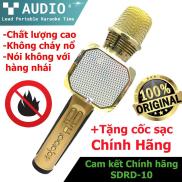 Mic Hát Karaoke Bluetooth Không Dây SD-10 - Kèm Loa- Âm vang - Ấm