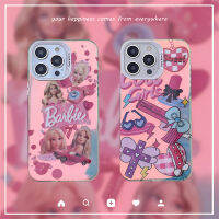 เคสโทรศัพท์แฟชั่นกันกระแทกสำหรับเคสโทรศัพท์สำหรับหญิงสาวน่ารักเคสโทรศัพท์ IMD ตุ๊กตาบาร์บี้แว่นตาแห่งรักที่สร้างสรรค์สำหรับ IPhone 11 12 13 14 Pro Max