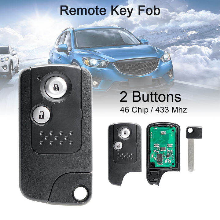 433Mhz 2 Buttons Flip Smart Keyless Entry Car Remote Key with ID46 Chip