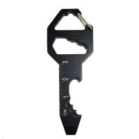 Multifunctional Bottle Opener Hexagonal Wrench Card Type Outdoor Tool Keychain Braided Rope Screwdriver Jewelry Accessories