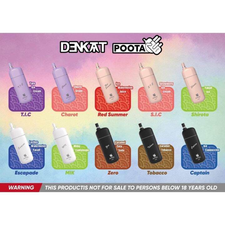 vape mod kit Original Apoc poota denkat with 4 filter Disposable Vape