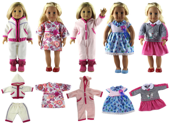 5-set-18-inch-doll-clothes-outfit-handmade-dress-for-18-inch-doll-american-doll-princess-dress-many-style-for-choice