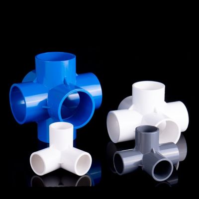 ；【‘； 2Pcs/Lot Inner Dia 20~50Mm Three-Dimensional PVC Connector Garden Watering Joints Home DIY Shoe Rack Fittings 3/4/5Way Connector