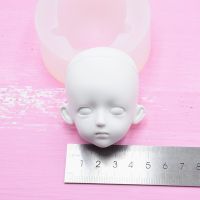 Clay fondant doll baby face mold stone plastic handmade baby head silicone face mold bjd clay soft pottery baby head mold Clay  Dough