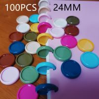 [Hot K] ห่วงพลาสติกสีทึบ100PCS24MM หัวเข็มขัด,ช่องเห็ดใบหลวมที่มีผลผูกพันซีดี,อุปกรณ์ยึดสำหรับการเรียนในสำนักงาน