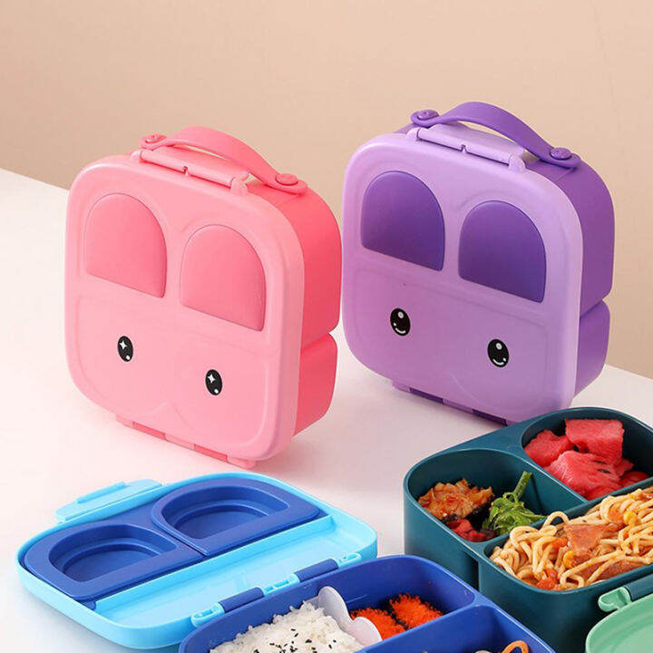 Children's Bento Lunch Box Cartoon Rabbit Portable Divided Lunch Box