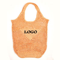 2023 Fashion Handmade Bag Perfect Design Hollow Beach One Shoulder Ladies Handbag Green Papyrus Tote Bag