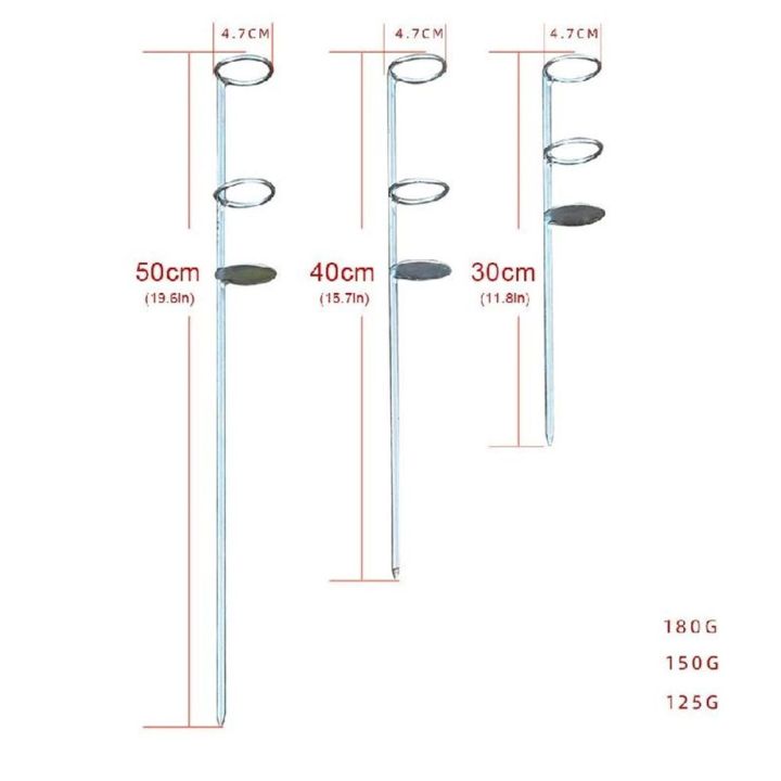 qiannong-ที่วางคันเบ็ดตกปลาบนพื้นดินที่วางคันเบ็ดทำจากขาปักดินทำจากสเตนเลสสตีลคีมหนีบสำหรับตกปลา-dudukan-joran-รองรับคันเบ็ดคันดิน