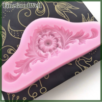 FineGoodWell 3D baroque damask Scroll Crown น้ำตาล fondant เค้กเครื่องมือตัดรูปร่างซิลิโคนเค้กแม่พิมพ์