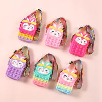 2022 Pop It Toys Smiling Rabbit Push Silicone Bubble Bag Reliver Stress Autism Kid Coin Pouch Purse Valentines Day Gift