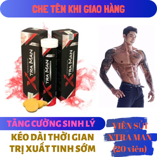 Viên sủi xtraman hộp 20 viên cao cấp tăng cường sinh lý nam mạnh mẽ - hàng - ảnh sản phẩm 1