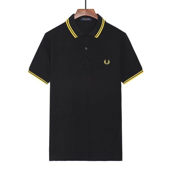 fred-perry-เสื้อโปโล-lapel-ผู้ชายมีหูข้าวสาลี-สินค้าต่างประเทศสั่งของแท้