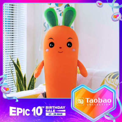 Soft Carrot Pillow Cute Plush Toy Bed Holding Sleeping Long Pillow Girl Clip Leg Doll Large