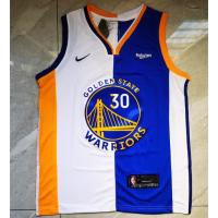 นิวเจอร์ซีย์คุณภาพสูง 2022 new men’s Golden State Warriors 30 Stephen Curry embroidery basketball jerseys jersey spliced version white blue