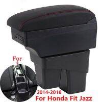 For Honda Jazz Armrest box For Honda Fit Jazz 3 Car Armrest 2014 2015 2016 2017 2018 2019 2020 Arm Storage box car accessories Pipe Fittings Accessori