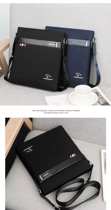 จิงโจ้-mode-korea-ของผู้ชายแนวทางกระเป๋าสะพายไหล่กระเป๋าเอกสารครอสลำลองกระเป๋าผ้าอ็อกซ์ฟอร์ด