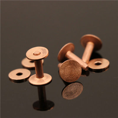High quality Copper rivets &amp; burrs 12" leather craft belt luggage rivets studs Permanent Tack Fasteners