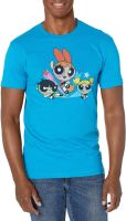 WARNER BROS Powerpuff Girl Trio Young Mens Short Sleeve Tee Shirt