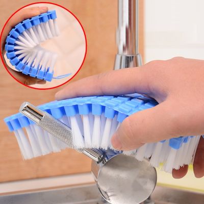 Creative 360° Flexible Corner Cleaning Brush Kitchen Faucet Sink Cleaner Bathroom Tile Toilet Bendable Soft Brushes Random Color