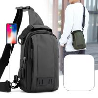 Nylon Men Backpack Rucksack Chest Bags with USB Charging Male Military Cross Body Sling Messenger Chest Bag Knapsack Daypack New