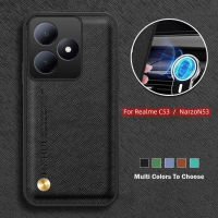 เคสกระเป๋าเงินใส่บัตรซิลิโคนนิ่มสำหรับ Realme C53 C 5 3 Narzo N53และ53 RealmeC53เคสโทรศัพท์พื้นผิวหนัง2023 NarzoN53บางปกป้อง TPU ฝาครอบหลังกันกระแทก