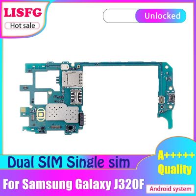 Dual/Single Sim เมนบอร์ดสำหรับ Samsung Galaxy เมนบอร์ด J320f J3ปลดล็อค100% สำหรับ Samsung Galaxy J3 Logic Board เมนบอร์ด