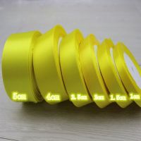 6/10/15/20/25/40/50mm Yellow Satin Ribbons Christmas Halloween New Year Festival Wedding Gift Wrapping Ribbon DIY Crafts Fabric Gift Wrapping  Bags