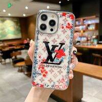 เคสโทรศัพท์ลายดอกไม้อิเล็กโทรเพลทสุดหรูสำหรับ iPhone 13 14 Pro Max ฝาครอบป้องกันซิลิกอนเคสโทรศัพท์สวยงาม